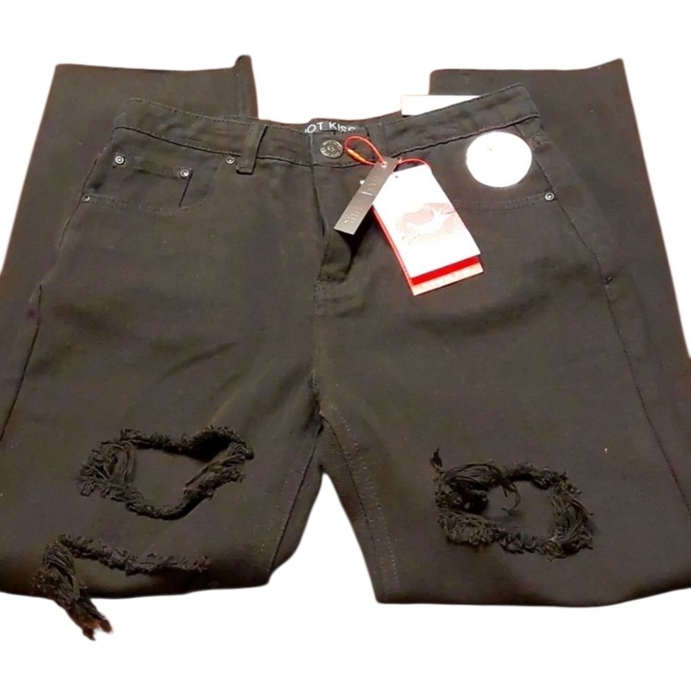 Hot Kiss Black Denim Jeans size 5 High Rise NEW